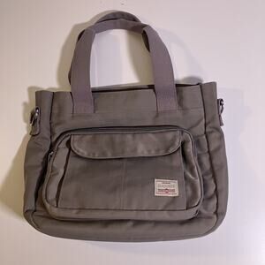 Suoyate Tote Bag Womens Gray Shoulder Purse Handbag Large Pockets Canvas Travel